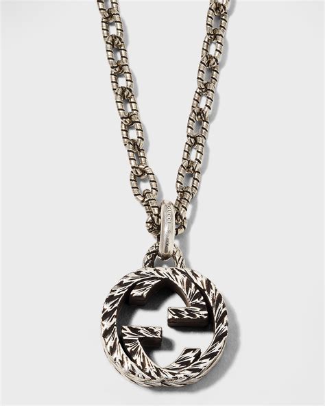 gucci symbol chain|925 Sterling Silver Interlocking G Necklace With Boule Chain .